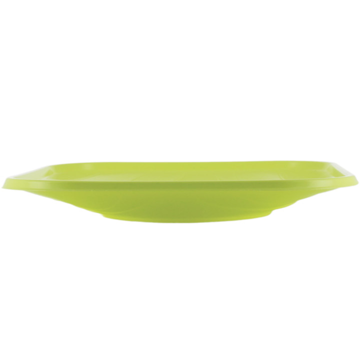 Plastic Plate PP "X-Table" Square shape Lime 23 cm (120 Units)