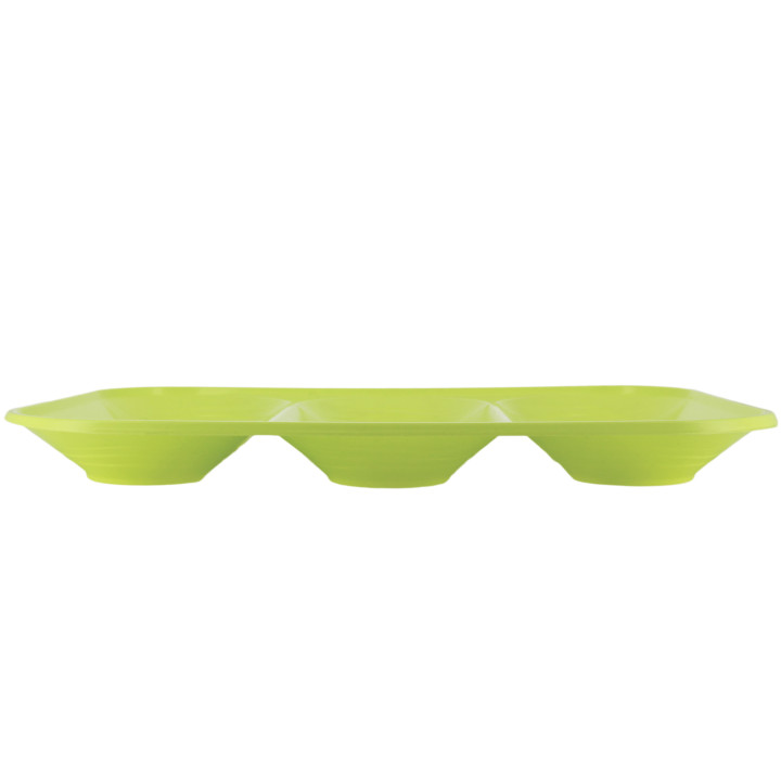 Plastic Tray Microwavable "X-Table" 3C Lime Green 33x23cm (2 Units) 