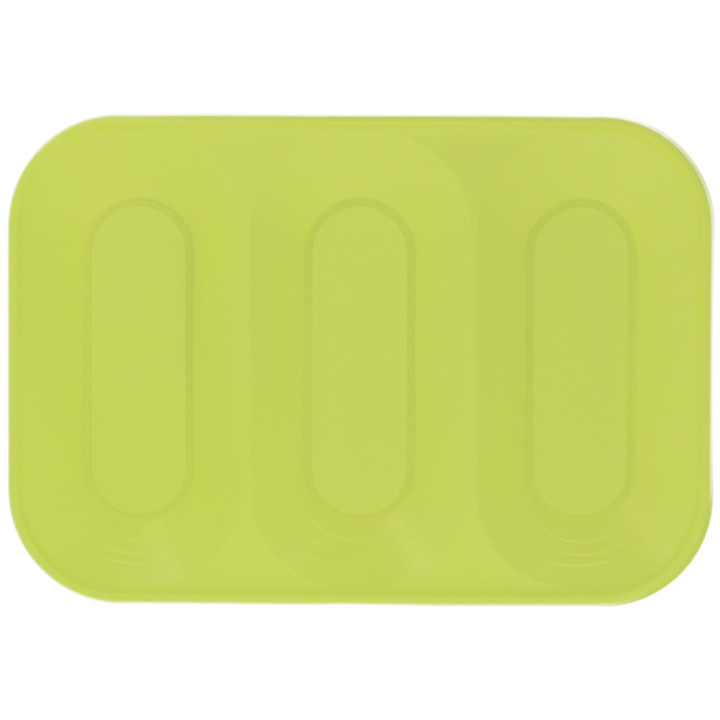 Plastic Tray Microwavable "X-Table" 3C Lime Green 33x23cm (2 Units) 