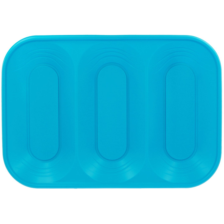 Plastic Tray Microwavable "X-Table" 3C Turquoise 33x23cm (2 Units) 