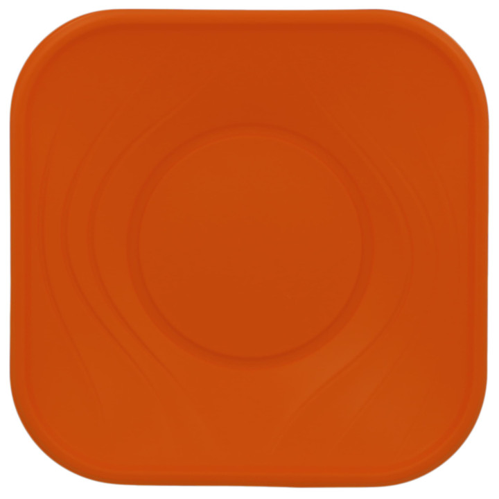 Plastic Plate PP "X-Table" Square shape Orange 23 cm (8 Units) 