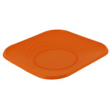 Plastic Plate PP "X-Table" Square shape Orange 23 cm (8 Units) 