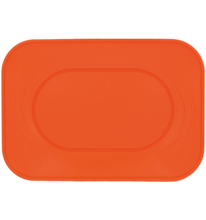Plastic Tray Microwavable "X-Table" Orange 33x23cm (60 Units)