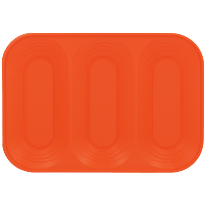 Plastic Tray Microwavable "X-Table" 3C Orange 33x23cm (30 Units)