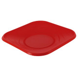 Plastic Plate PP "X-Table" Square shape Red 18 cm (8 Units) 
