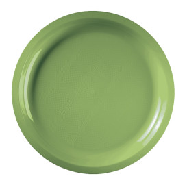Plastic Plate Lime Green "Round" PP Ø29 cm (25 Units) 