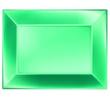 Plastic Tray Microwavable Green "Nice" 34,5x23cm (6 Units) 