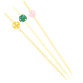 Bamboo Food Pick Pack "Punteado" Design 12cm (5000 Units)