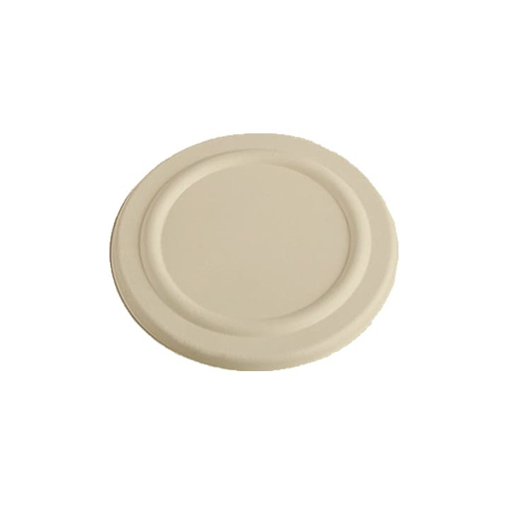 Sucarcane Lid Container 500ml Natural Ø11,5cm (50 Units)
