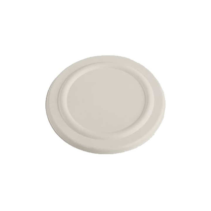 Sugarcane Container Lid 450ml White Ø11cm (50 Units)
