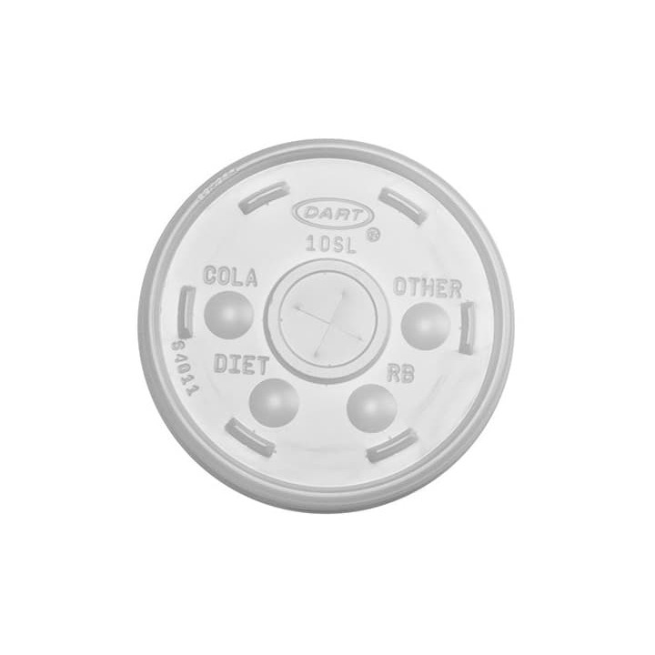 Plastic Lid with Straw Slot PS Ø9,4cm for Foam Cup (1000 Units)