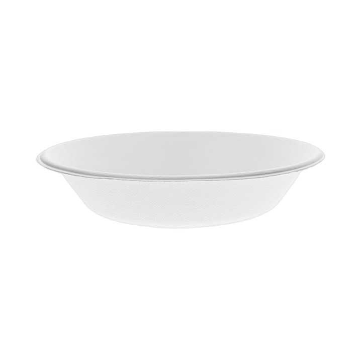 Sugarcane Plate Deep White Ø18 cm (600 Units)