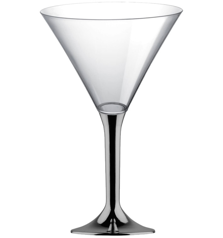 Plastic Stemmed Glass Cocktail Niquel Chrome 185ml 2P (200 Units)