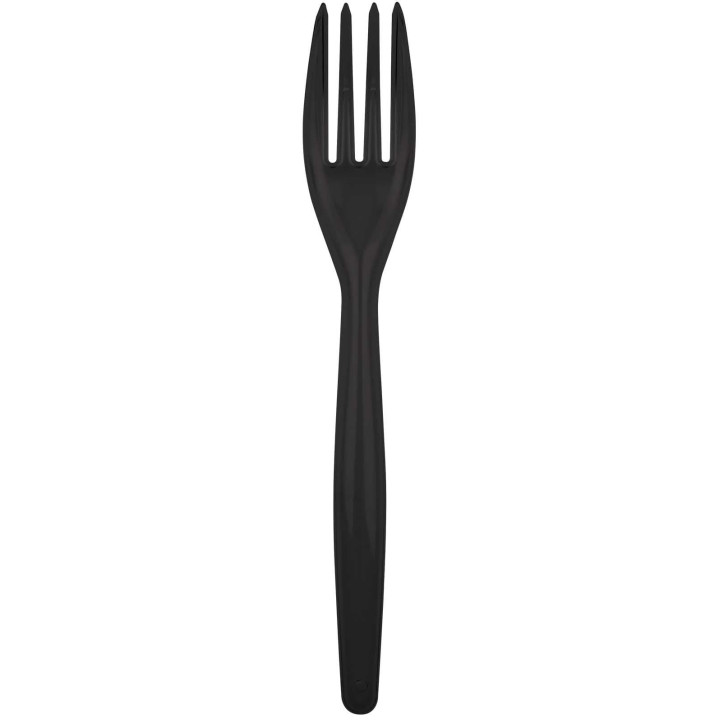 Plastic Fork PS "Easy" Black 18cm (20 Units) 