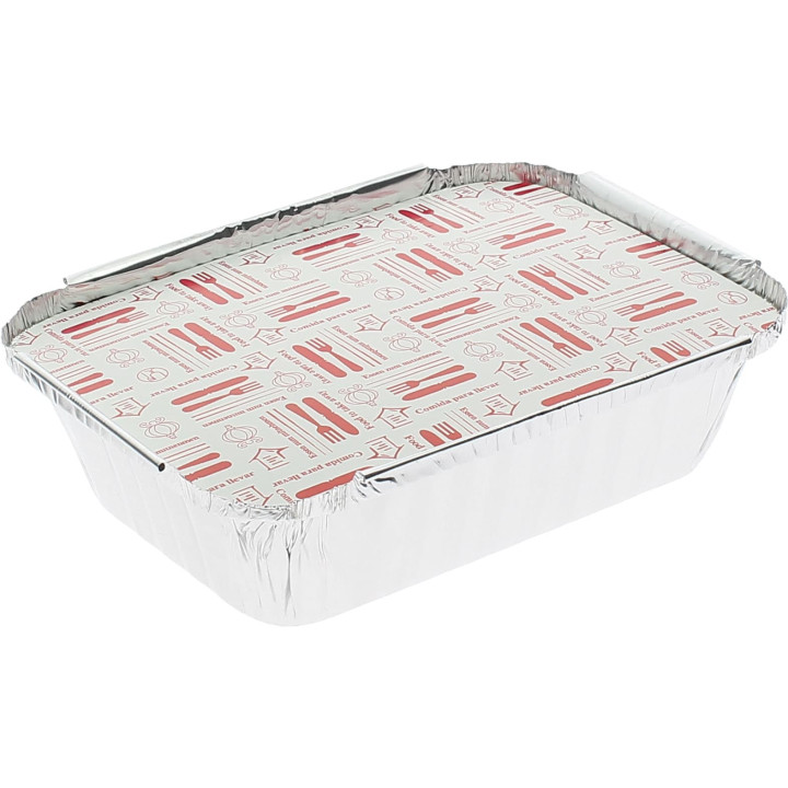 Paper Lid for Foil Pan "3 Cannelloni" 360ml (100 Units)