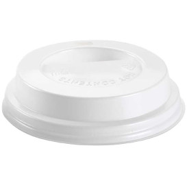 White PS Plastic Solid Lid Ø5,6cm (50 Units)