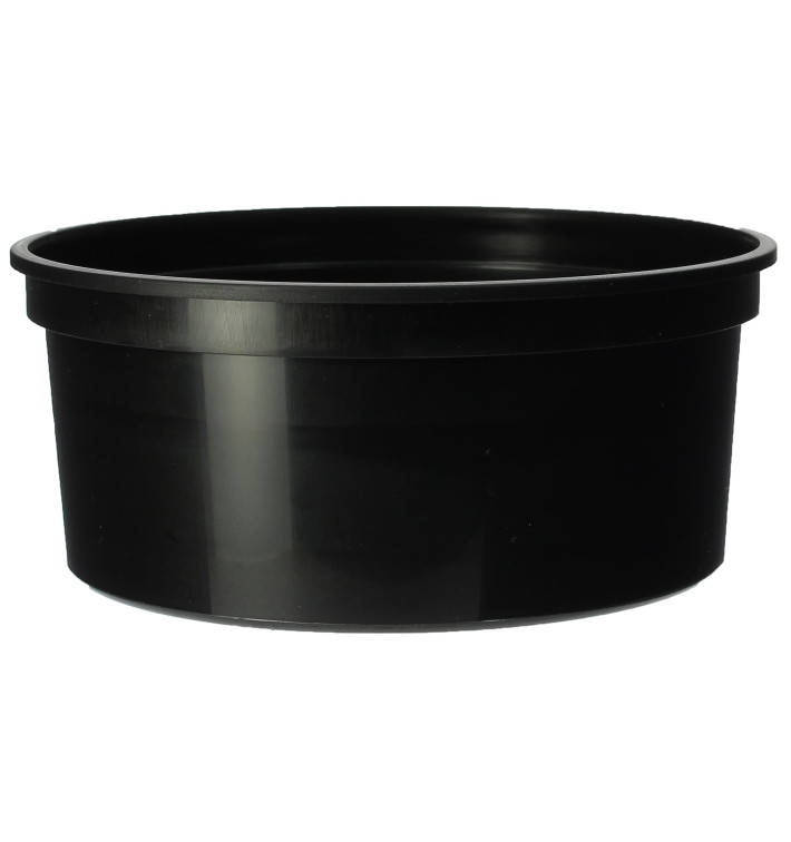 Plastic Deli Container Black PP 350ml Ø11,5cm (500 Units)