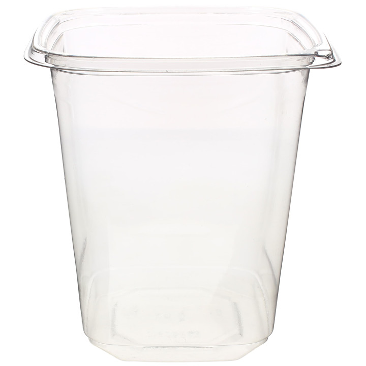 Plastic Deli Container PET Tamper-Evident 1000ml 12x12x13cm (500 Units)
