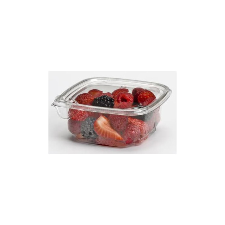 Plastic Deli Container PET Tamper-Evident 375ml 12x12x4cm (50 Units) 