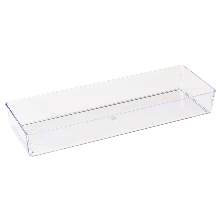 Plastic Tray PS Rectangular shape Clear 4,6x13cm (50 Units) 