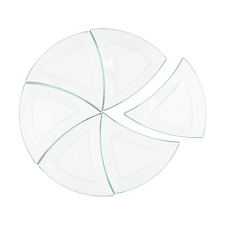 Tasting Sauce Bowl PS Triangle Shape Water Green 12,5x12x2cm (12 Uts)