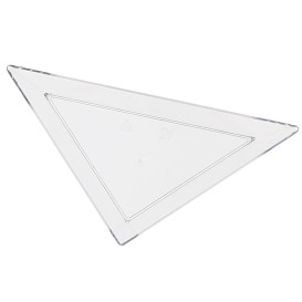 Plastic Tasting Plate PS Triangular shape 5x10cm (8 Units) 