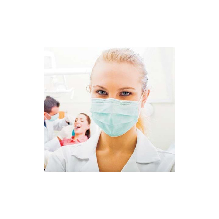 Disposable Surgical Mask Triple Layer Type IIR Blue (50 Units)