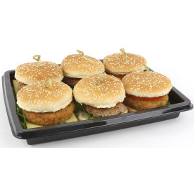 Plastic Tray Rectangular Shape Black 31,6x25,6x4cm (25 Units) 