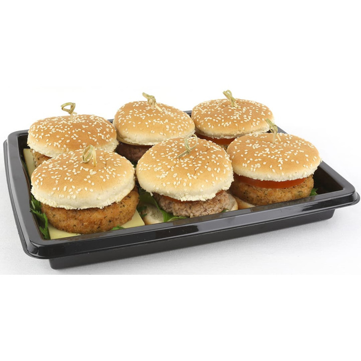 Plastic Tray Rectangular Shape Black 31,6x25,6x4cm (25 Units) 