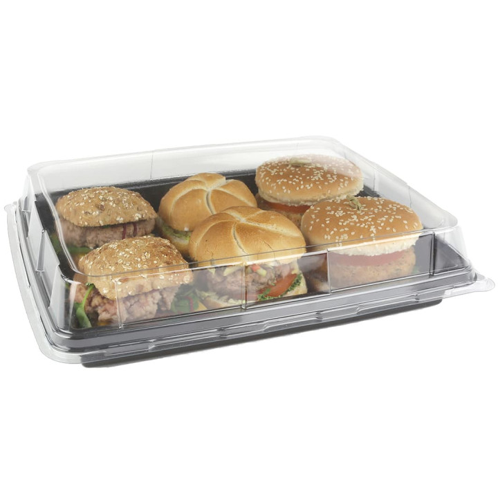 Plastic Tray Rectangular Shape Black 31,6x25,6x4cm (25 Units) 
