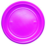 Plastic Plate PS Flat Fuchsia Ø22 cm (30 Units) 