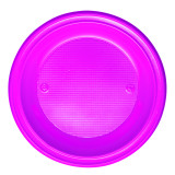 Plastic Plate PS Deep Fuchsia Ø22 cm (30 Units) 