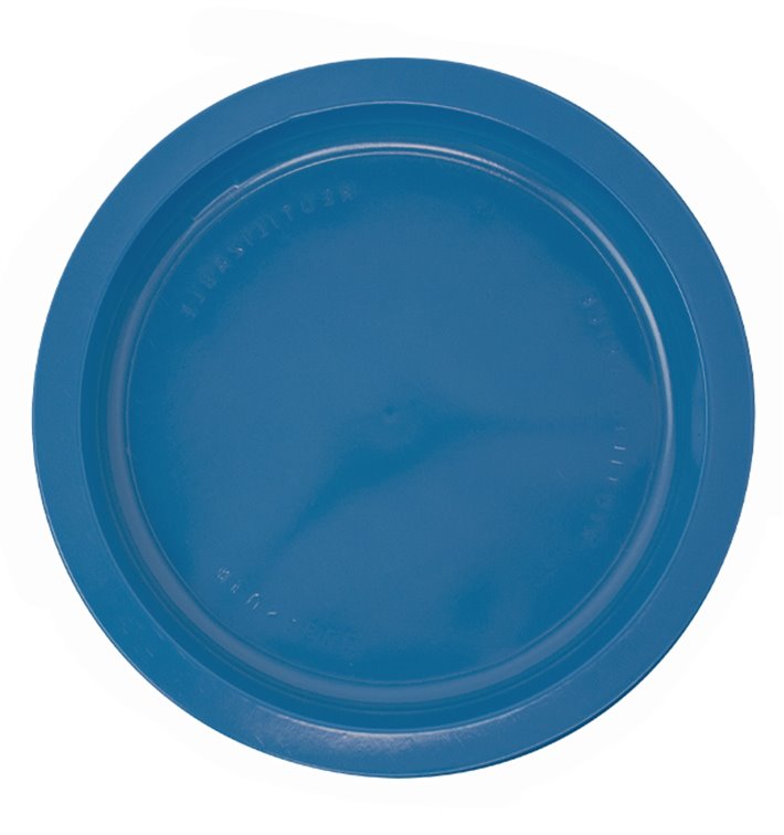 Plastic Plate PS Flat Dark Blue Ø17 cm (50 Units) 