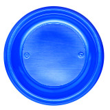 Plastic Plate PS Flat Dark Blue Ø22 cm (30 Units) 
