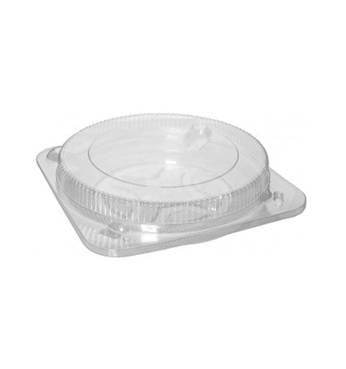 Plastic Cake Box Clear Ø26cm (5 Units) 