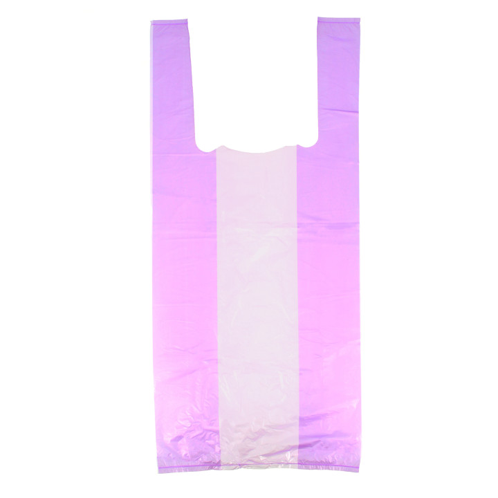 Plastic T-Shirt Bag Lilac 35x50cm (200 Units)  
