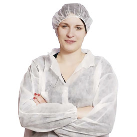 Disposable Lab Coat TST PP Velcro White XL (100 Units)