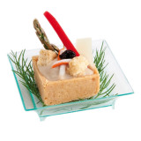 Plastic Tasting Plate PS Water Green 6,5x6,5x1,5cm (30 Units) 