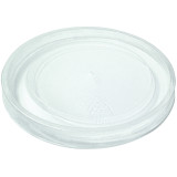 Plastic Lid rPET Crystal Closed Flat Ø4,5cm (250 Units)  