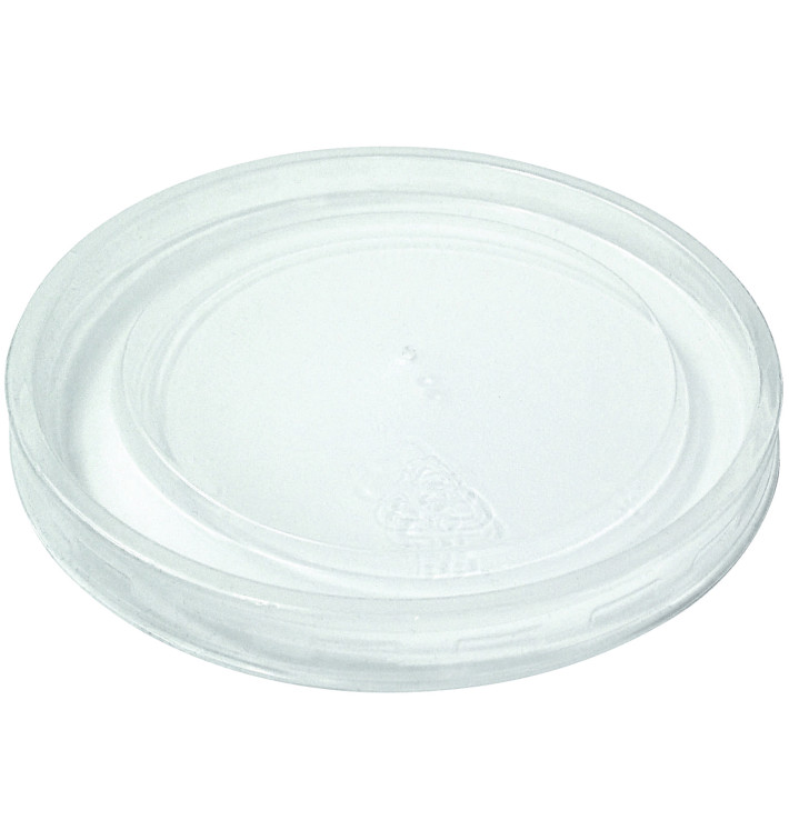 Plastic Lid rPET Crystal Closed Flat Ø4,5cm (250 Units)  