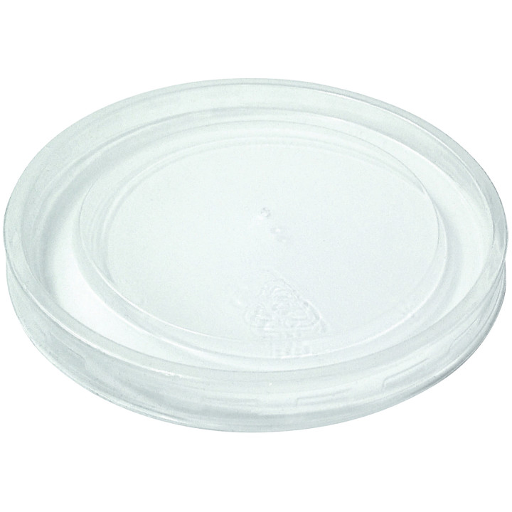 Plastic Lid rPET Crystal Closed Flat Ø4,5cm (3000 Units)
