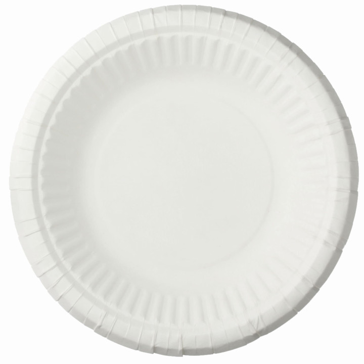 Paper Plate Deep White 19cm (50 Units) 