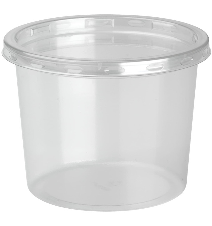 Plastic Deli Container with Lid rPET "DeliLite" 13,2Oz/374ml (500 Units)