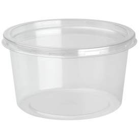 Plastic Deli Container with Lid rPET "DeliLite" 19,4Oz/550ml (50 Units) 