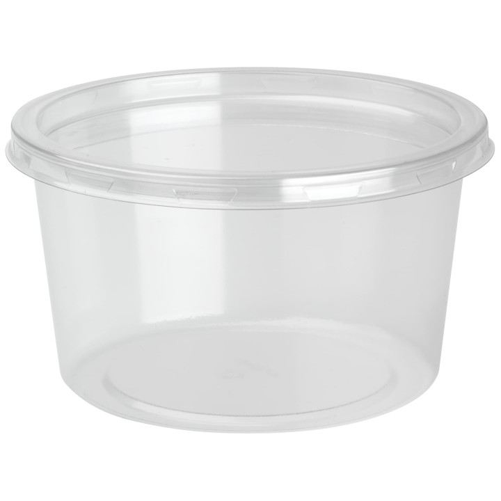 Plastic Deli Container with Lid rPET "DeliLite" 19,4Oz/550ml (50 Units) 