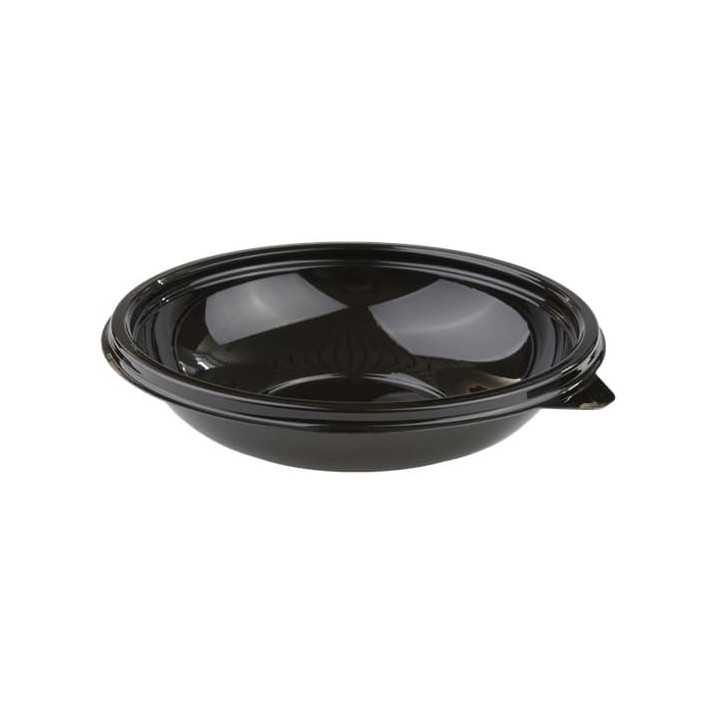 Plastic Bowl PET Black 500ml Ø14cm (50 Units) 