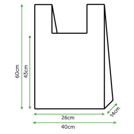 Plastic T-Shirt Bag White 40x60cm (200 Units)  