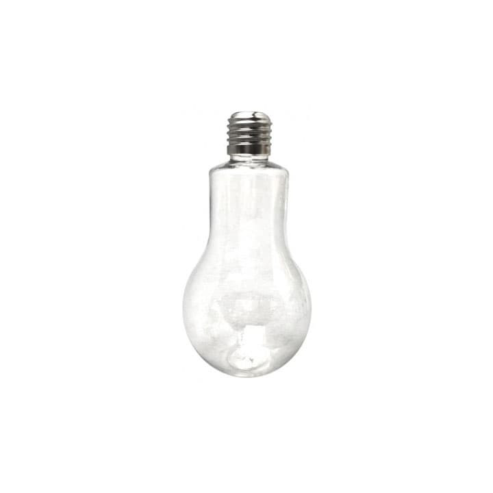 Plastic Bottle with Cap Light Bulb Design PET Clear 100ml (25 Units)