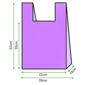 Plastic T-Shirt Bag Lilac 35x50cm (5000 Units)
