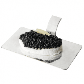 Plastic Tasting Plate PS with Handle Rectangular Shape Silver 10x5,5cm (18 Units) 